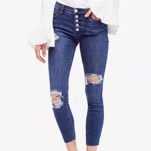 Free people ripped skinny jeans